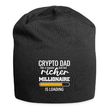 A Crypto Dad like a normal Dad but richer - Jersey Beanie - black - Front