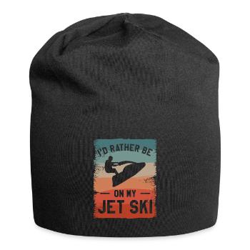 I'd Rather Be On My Jet Ski Jet Skiing - Jersey Beanie - black - Front