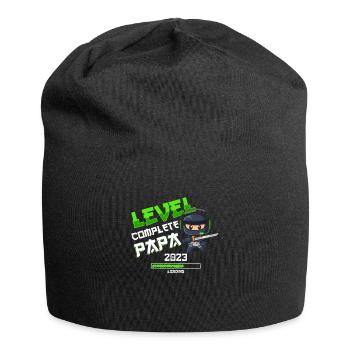 Niveau complet PAPA 2023 Chargement du futur père - Bonnet en jersey - noir - Devant