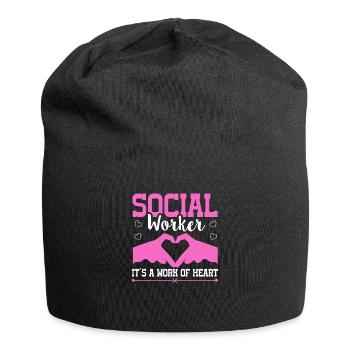 Social Worker Its A Work of Heart Social Worker - Jersey-Beanie - Schwarz - Vorne