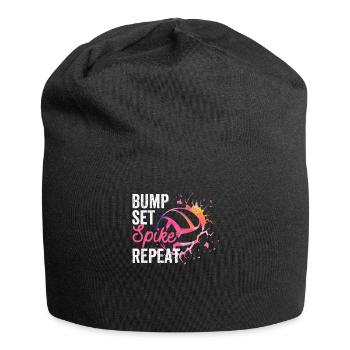 Bump Set Spike Répéter Funny Volleyball Lover - Bonnet en jersey - noir - Devant