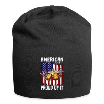 4 juillet Américain et fier de l’être Jour du drapeau américain - Bonnet en jersey - noir - Devant
