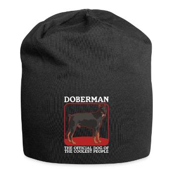 Doberman Dog Dog Owner Gift - Jersey Beanie - black - Front