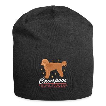 Chiens Cavapoo | Cadeau du propriétaire de chien Cavoodle - Bonnet en jersey - charbon - Devant