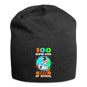 100 School Days School School Kids Gift - Jersey Beanie - black - Front