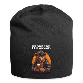 Papa Bear fier Papa papa fier papa - Bonnet en jersey - noir - Devant