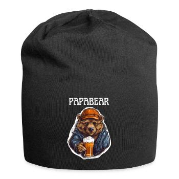 Papa Bear fier Papa papa fier papa - Bonnet en jersey - noir - Devant