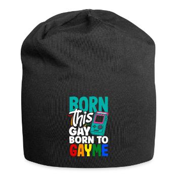 Né ce gay né à Gayme - Bonnet en jersey - noir - Devant