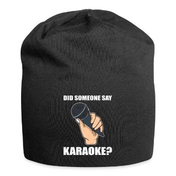 Karaoke -Liebhaber Diva - Jersey-Beanie - Schwarz - Vorne