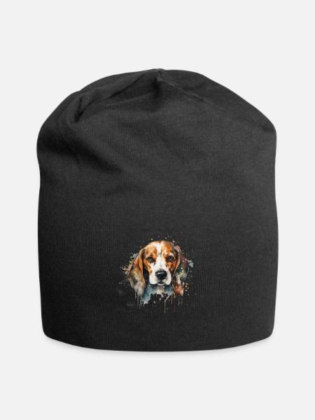 Beagle - Jersey-Beanie - Schwarz
