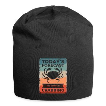 Die heutige Vorhersage: 100% Chance, Krabben zu fangen - Jersey-Beanie - Schwarz - Vorne