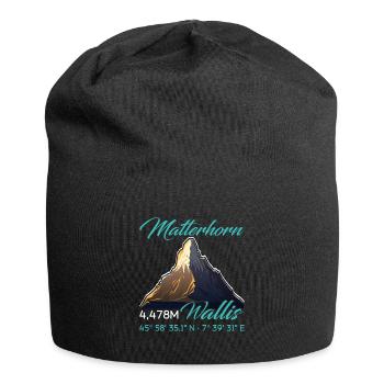 Matterhorn Wanderer Bergfan klettern Hiking - Jersey-Beanie - Schwarz - Vorne