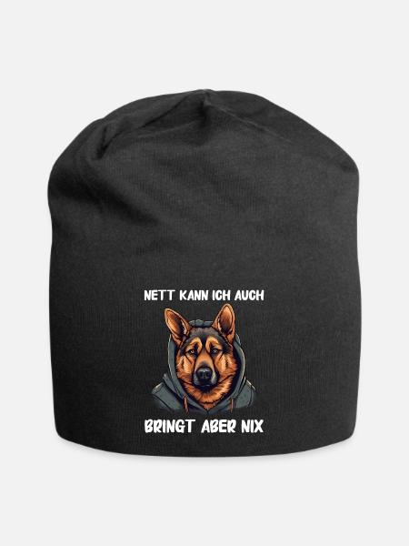 Deutscher Schäferhund Hund Malinois - Jersey-Beanie - Schwarz