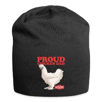 Silk Chicken Dad Chicken Silkie Silk Chickens Cadeau - Bonnet en jersey - noir - Devant