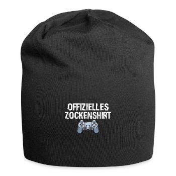 Zocken - Jersey-Beanie - Schwarz - Vorne