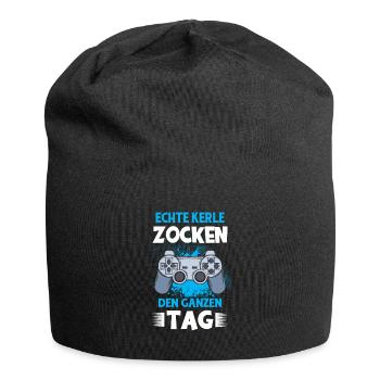 Zocker Geschenk Junge Gamer Controller Zocken - Jersey-Beanie - Schwarz - Vorne