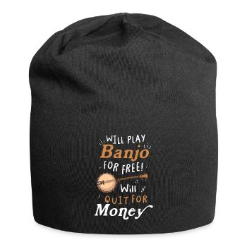 Banjo Shirts For Men Bluegrass Appalachia Folk - Jersey Beanie - black - Front