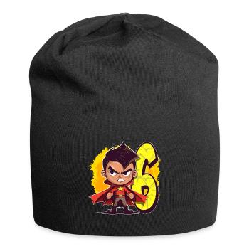 6 ans Super-héros et Action Fête d’anniversaire des enfants - Bonnet en jersey - noir - Devant