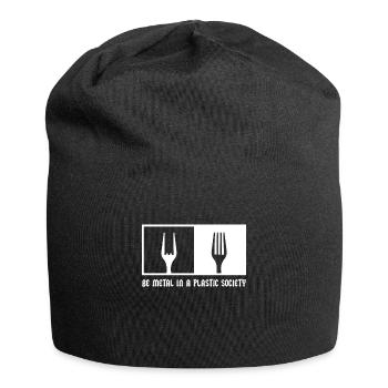 Be Metal In A Plastic Society French fries fork Metal - Jersey Beanie - black - Front