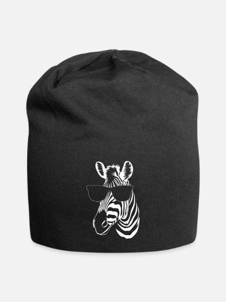 Zebra - Jersey-Beanie - Schwarz