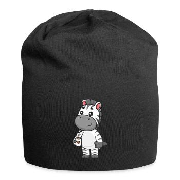 Zebra - Jersey-Beanie - Schwarz - Vorne
