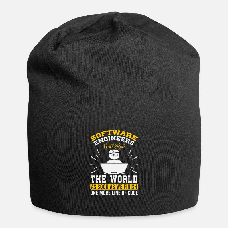 Programmer Computer Admin Coder Software Developer - Jersey Beanie - black