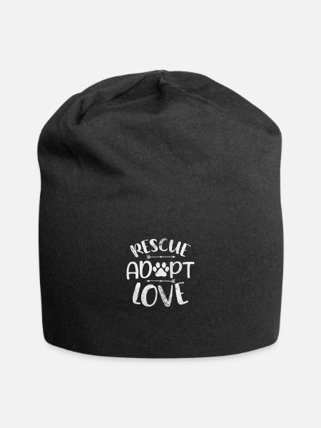 Tierrettung Tierschutz Tierfreund Geschenk - Jersey-Beanie - Schwarz