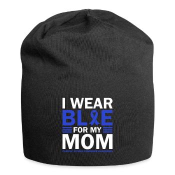 Je porte du bleu pour ma mère - prise de conscience de - Bonnet en jersey - noir - Devant