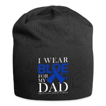 Ich Trage Blau Für Meinen Vater - Bewusstsein Für - Jersey-Beanie - Schwarz - Vorne