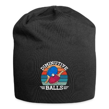 Diminutive Bälle - Lustiges Ping Pong - Jersey-Beanie - Schwarz - Vorne