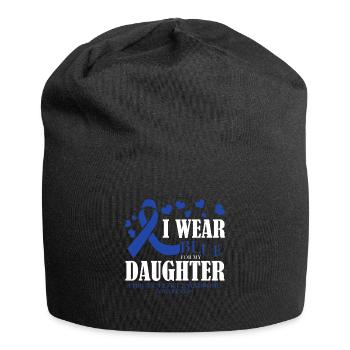 Ich Trage Blau Für Meinen Sohn - Bewusstsein Für - Jersey-Beanie - Schwarz - Vorne
