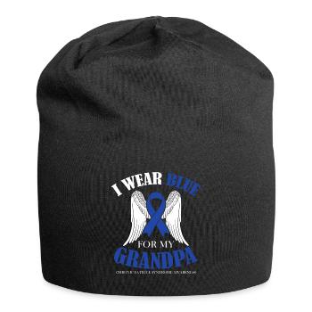 Ich Trage Blau Für Meinen Großvater - Bewusstsein - Jersey-Beanie - Schwarz - Vorne