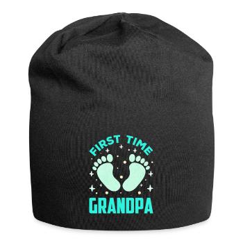 La première fois grand-père mignon première fois grands-parents - Bonnet en jersey - noir - Devant
