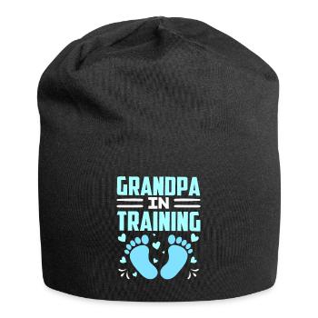 Grandpa In Training Cute Grandparents First Time - Jersey Beanie - black - Front