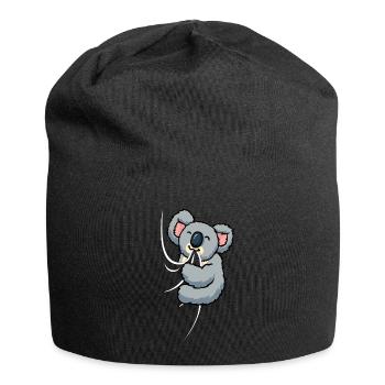 Mignon Koala Tissu Mordant Sucer Koala - Bonnet en jersey - noir - Devant