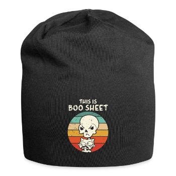 This Is Boo Sheet Skelett Halloween Kostüm - Jersey-Beanie - Schwarz - Vorne