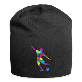 Low Poly Torwart Polygon Fußball - Jersey-Beanie - Schwarz - Vorne