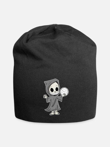 Sensenmann mit Volleyball Motiv - Jersey-Beanie - Schwarz