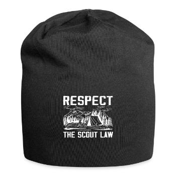 Camping Scouting - Funny Scout Father - Jersey Beanie - black - Front
