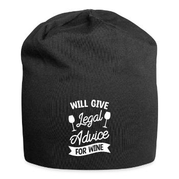 Will Give Legal Advice For Wine Lawyer Law - Jersey Beanie - black - Front