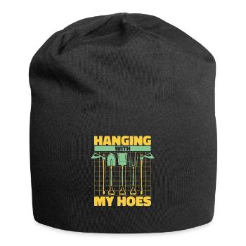Accrochage avec mes houes Jardin de potager Horticulture - Bonnet en jersey - noir - Devant
