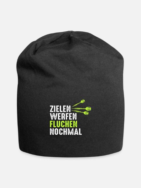 Dart Darts Dartspieler Dartsport - Jersey-Beanie - Schwarz