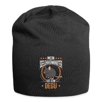 Degu ist mein Seelenverwandter Stauchratte - Jersey-Beanie - Schwarz - Vorne