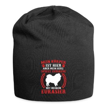 Eurasier spielt Zuhause Spitz Eurasian Dog - Jersey-Beanie - Schwarz - Vorne