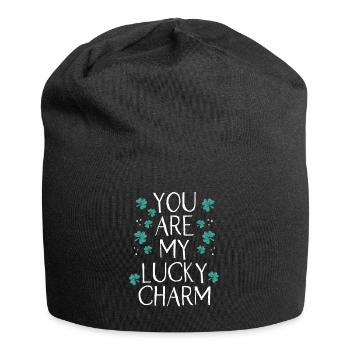 You are my green lucky charm - Jersey Beanie - black - Front