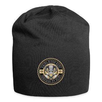 Norse Mythology Viking Blood Runs Valkyrie Goddess - Jersey-Beanie - Schwarz - Vorne