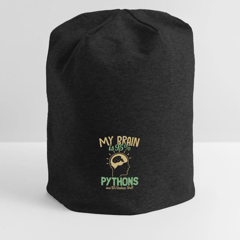 Mon cerveau est composé à 95% de pythons Python Snake Banana Bonnet en jersey