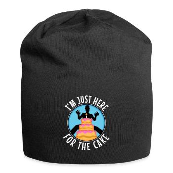 Im just here for the cake wedding - Jersey-Beanie - Schwarz - Vorne
