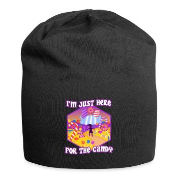 Im just here for the candy - Jersey Beanie - black - Front