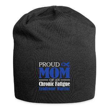 Proud mother of a warrior with chronic - Jersey Beanie - black - Front